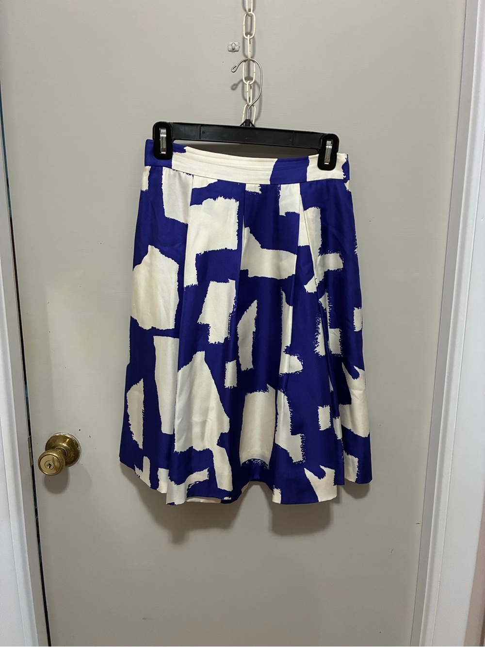 kate spade Blue and White Abstract Skirt